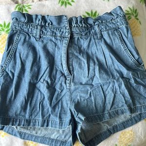 Jean shorts- paper bag style